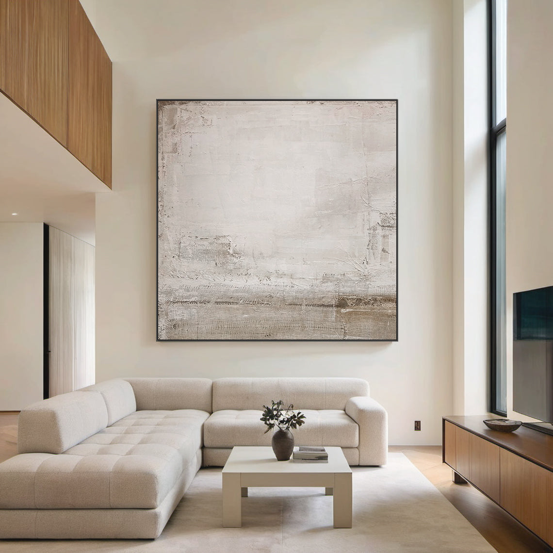 Quiet Patina-Beige & Brown Wabi-Sabi Art-AURA072