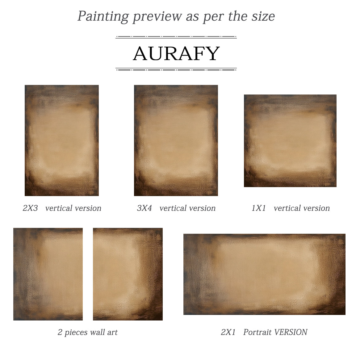 Modern Brown General Abstract Wall Art Print for Home Decor AURA351