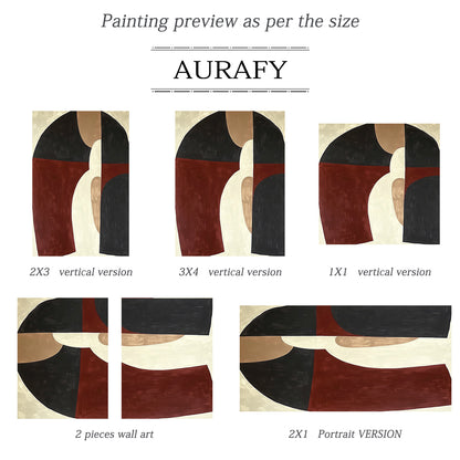 General Abstract Brown Black Wall Art for Living Room Decor AURA392