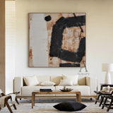 Stylish Yellow Black Abstract Wall Art For Modern Home Decor AURA239