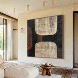 Geometric Earth Tone Abstract Wall Art-AURA056