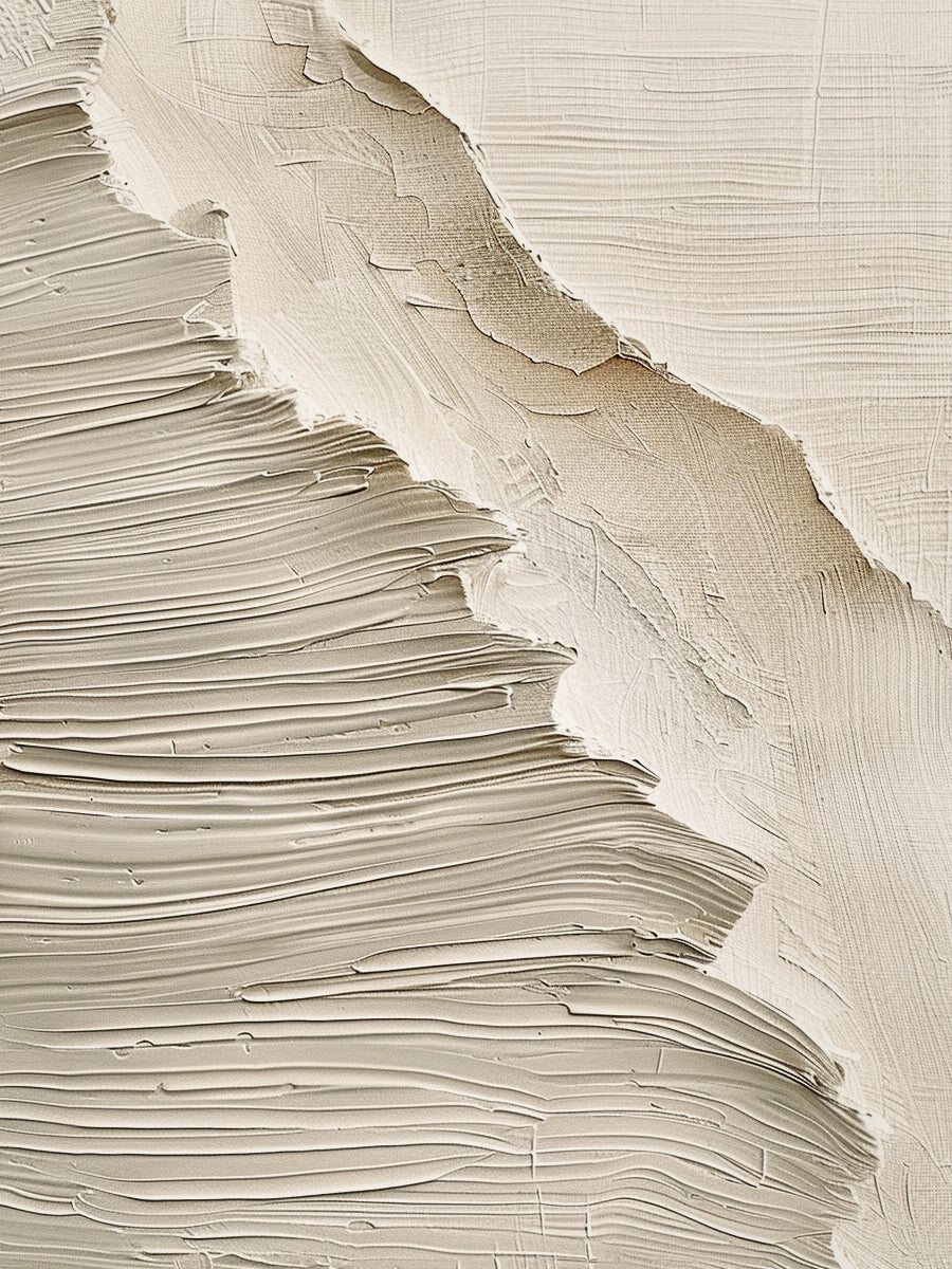 Gentle Tide-Beige Wave Texture Field-AURA148