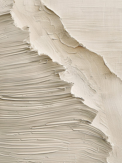 Gentle Tide-Beige Wave Texture Field-AURA148