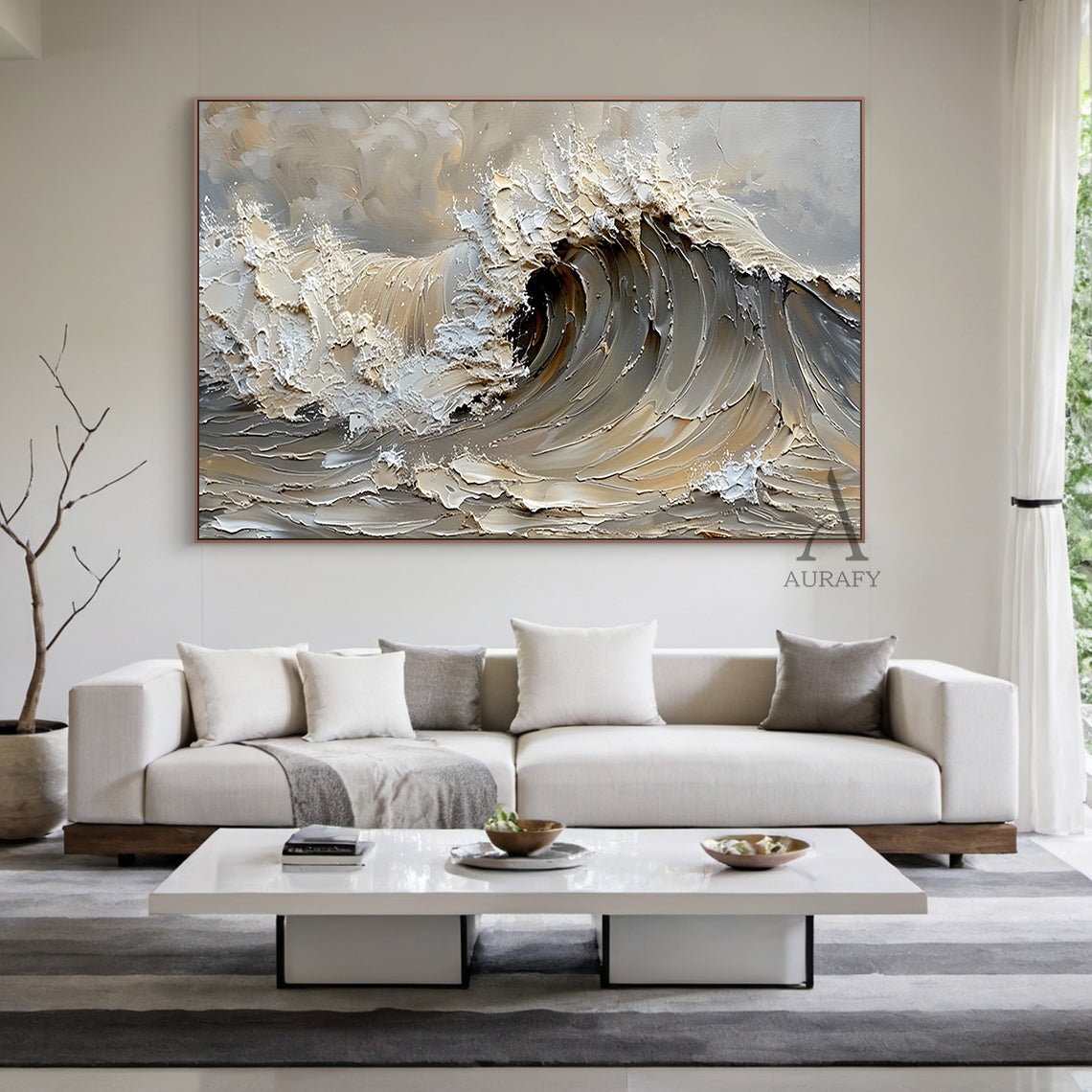 Gray Coastal Sea Beach Towel All-Season Stylish Home Decor Piece AURA324