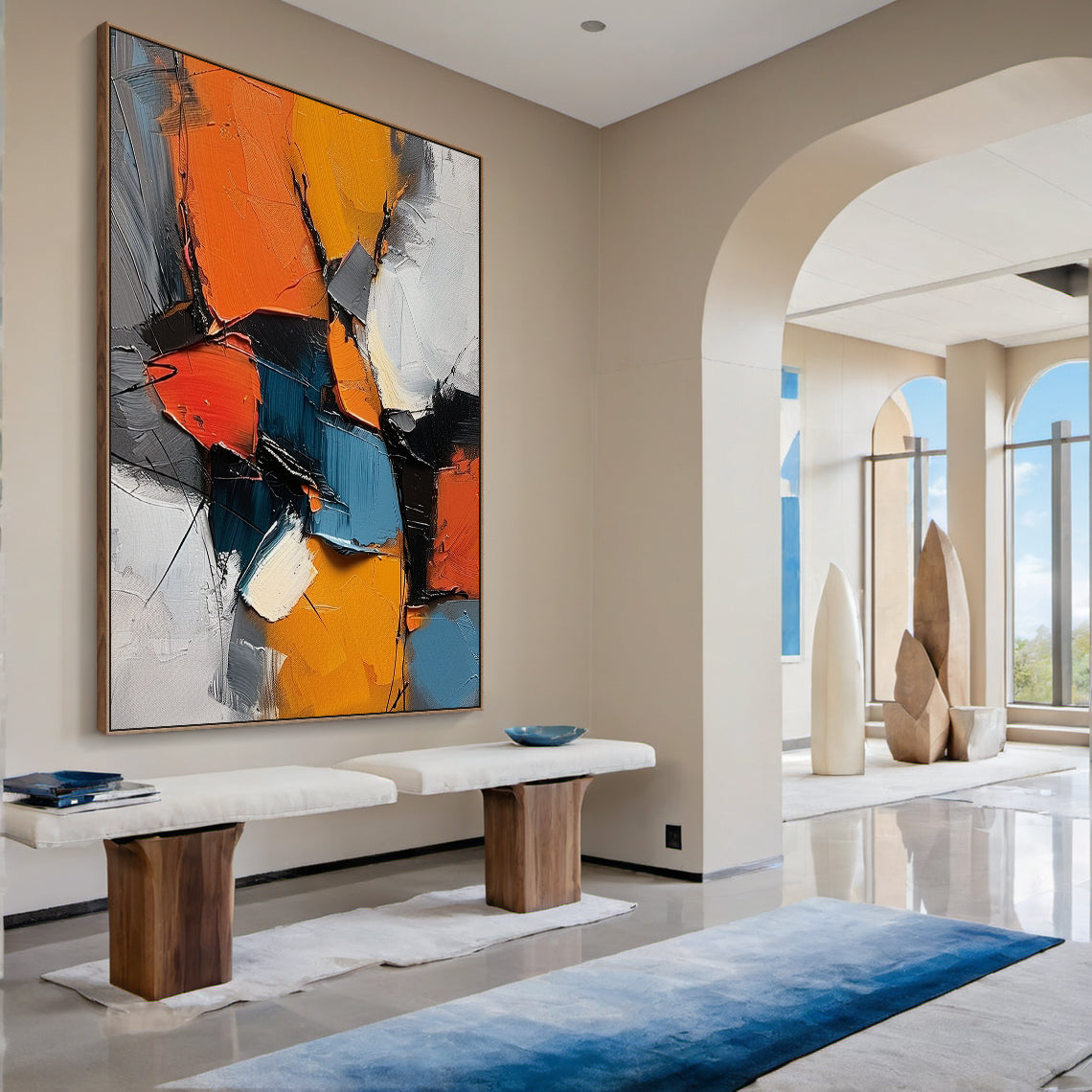 Chromatic Interlock-Multicolor Geometric Field-AURA158