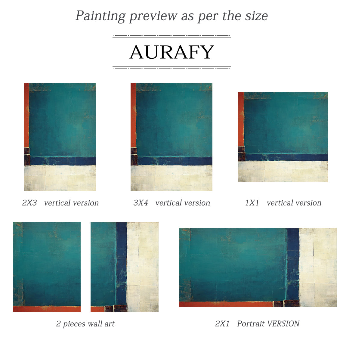 General Abstract Green Beige Wall Art for Modern Home Decor AURA370
