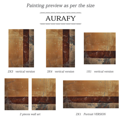 Brown General Abstract Wall Art for Modern Living Room Decor AURA356