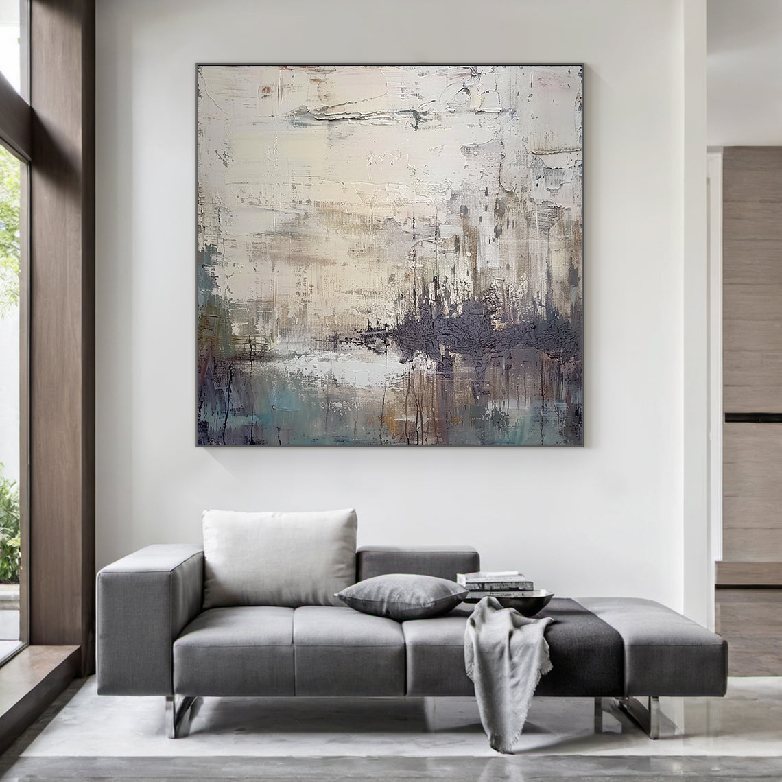 Modern Abstract Gray Wall Art for Living Room Bedroom Decor AURA230