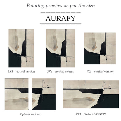 Beige and Black General Abstract Wall Art for Home Decor AURA296