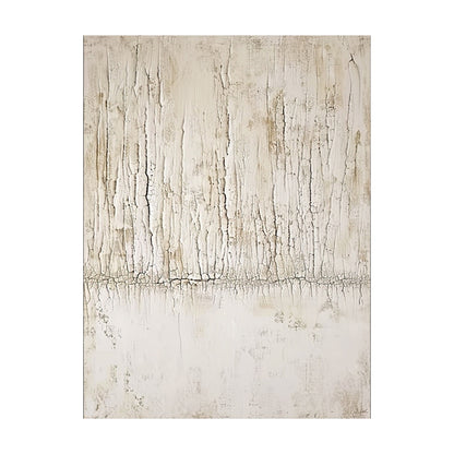 Beige Abstract Wabi-Sabi Wall Art Cracked Plaster Texture Tactile Surface Modern Organic AURA445