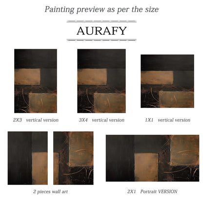 General Abstract Black Brown Wall Art Modern Home Decor Piece AURA389