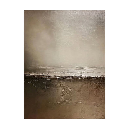 General Abstract Brown Artwork Tactile Impasto Surface Modern Organic Sculpted Canvas Piece AURA649