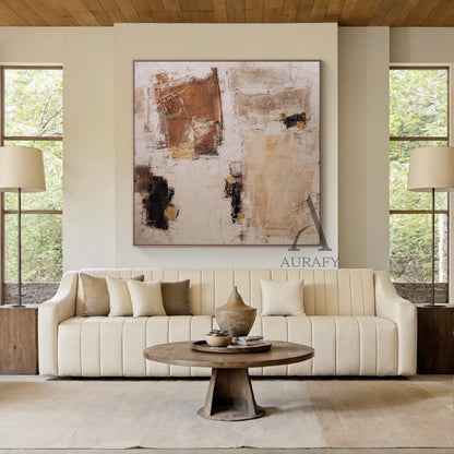 Stylish Beige General Abstract Wall Art for Modern Home Decor AURA237