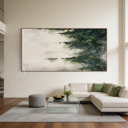 Unique White Abstract Wall Art Minimalist Modern Home Decor AURA261