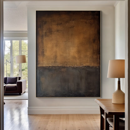 Modern Abstract Brown Textured Wall Art for Living Room Decor - AURA189