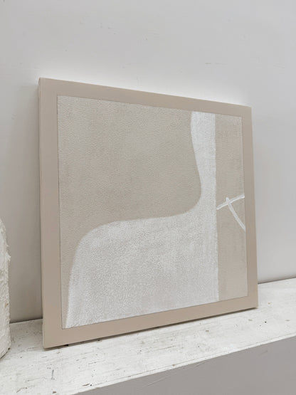 Beige Abstract Plaster Textured Wabi-Sabi Japandi Tactile Canvas Painting Minimalist Luxe Neutral Home Decor AURA738