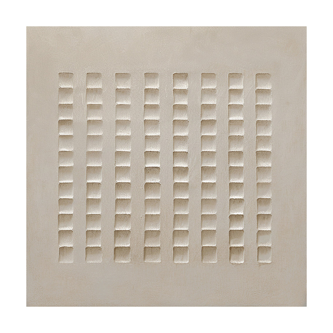 Abstract Beige Plaster Art Modern Minimalist Structured Grid High-Relief Tactile Wabi-Sabi Sculpted Decor AURA633