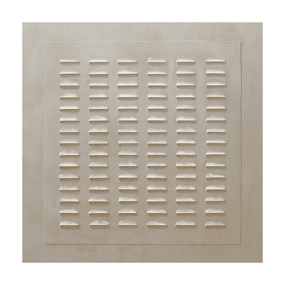 Minimalist Wall Art Beige Plaster Textured High-Relief Tactile Sculpted Modern Art Piece AURA450