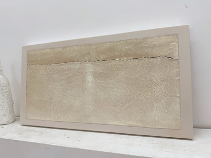 Wabi-Sabi Beige Plaster Textured Abstract Sculpted Canvas Japandi Minimalist Luxe Tactile Handmade Neutral Wall Art AURA734