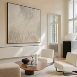 Swirling Impasto Canvas-Cream & Linen Tones-AURA044