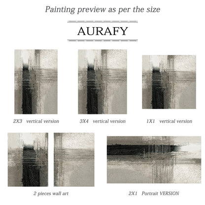Abstract Gray Textured Art Tactile Surface Striated Lines Industrial Plaster Abstract Wall Decor AURA595