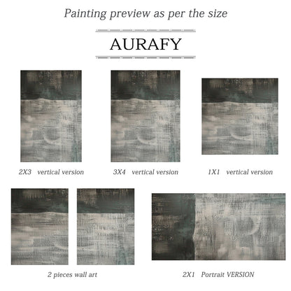 Wabi Sabi Black Gray Abstract Art Tactile Impasto Texture Interwoven Lines Irregular Scratches AURA578