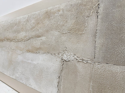 Wabi-Sabi Beige Plaster Textured Abstract Wall Art Japandi Minimalist Luxe High-Relief Tactile Canvas Painting AURA735