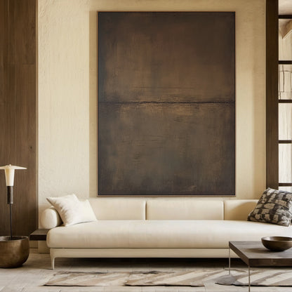 General Abstract Brown Large Canvas Wall Art for Home Decor - AURA188