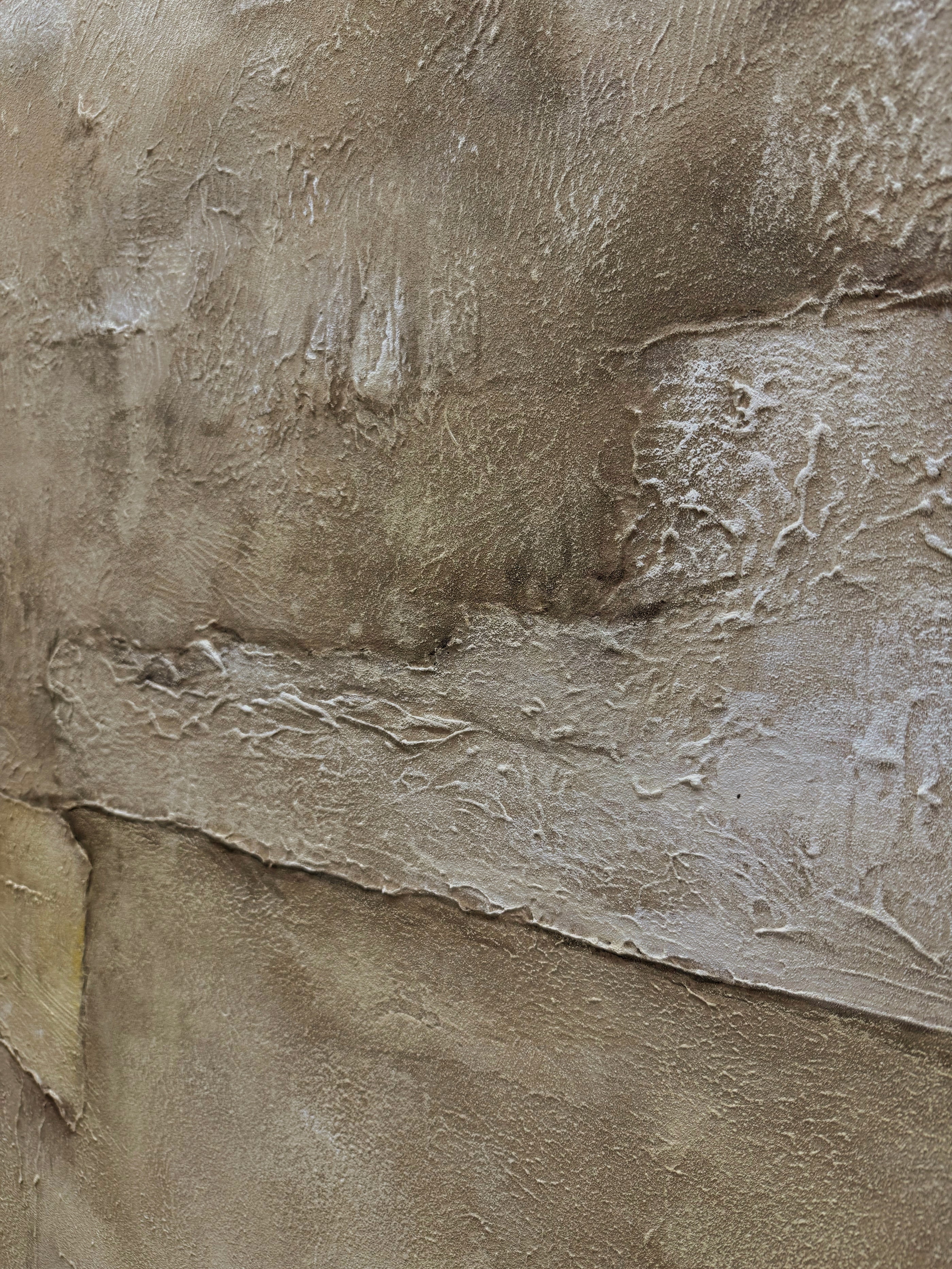 Wabi-Sabi Beige Abstract Plaster Textured Japandi Minimalist Luxe Tactile Knife Stroke Canvas Wall Art AURA736