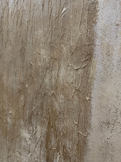 Wabi Sabi Beige Abstract Plaster Textured Japandi Minimalist Neutral Hand Painted Canvas Wall Art AURA729