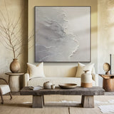 Quiet Tide-Gray Waves & Sky Minimalist Art-AURA117