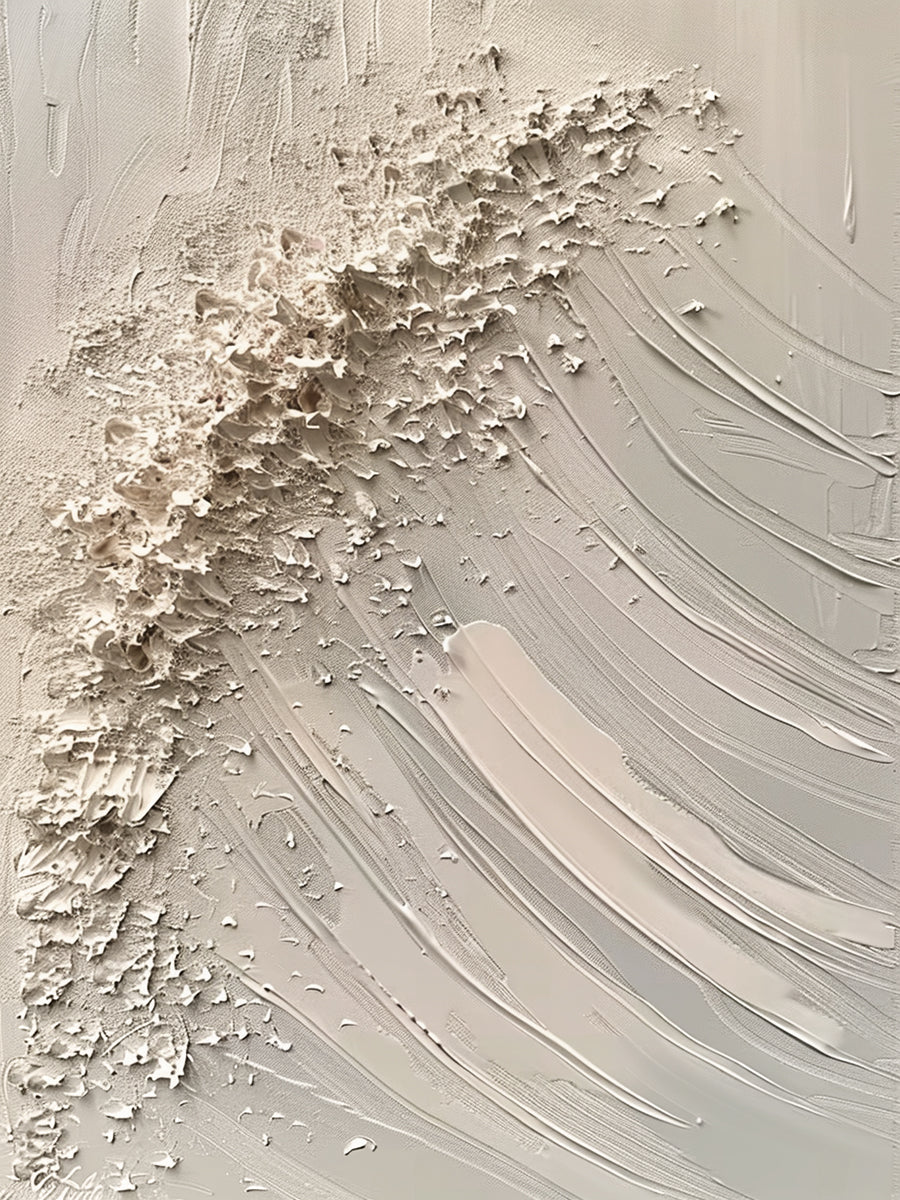 Quiet Tide-Beige Wave & Sky Texture Field-AURA139