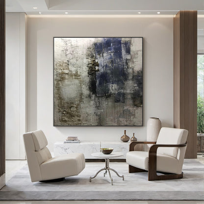 Wabi Sabi Abstract Wall Art Brown Black Tones Living Room Decor Painting AURA223