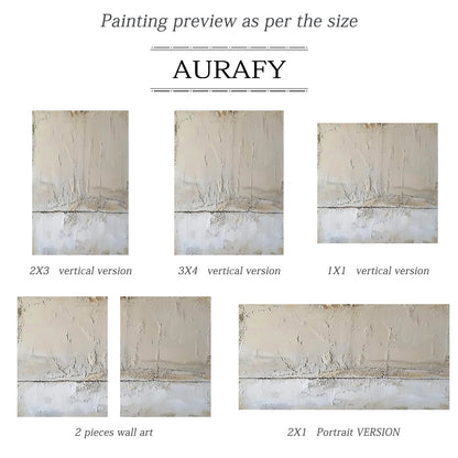 White Textured Minimalist Wall Art - AURA692