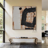 Stylish Yellow Black Abstract Wall Art For Modern Home Decor AURA239