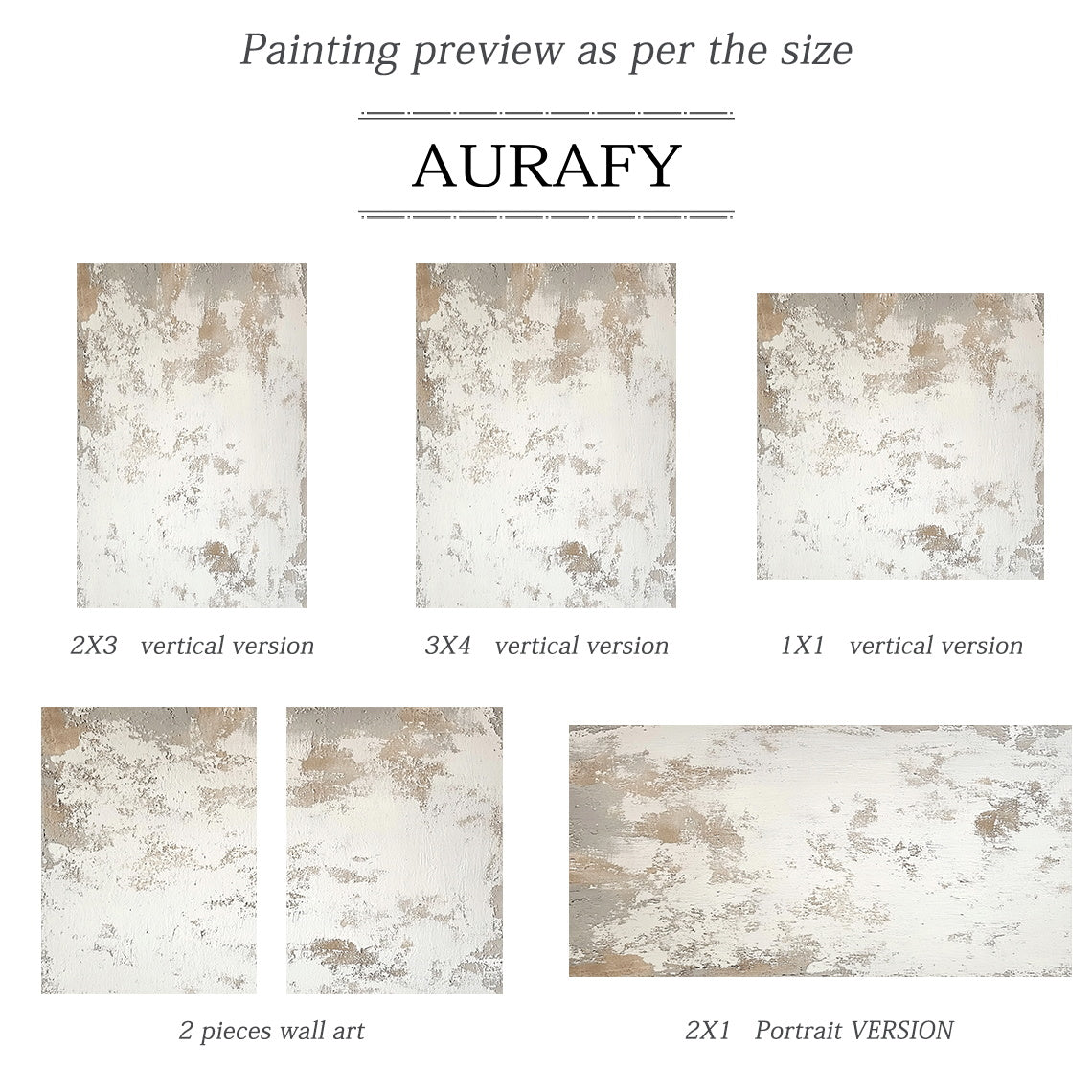Weathered Plaster Abstract Wall Art - AURA697