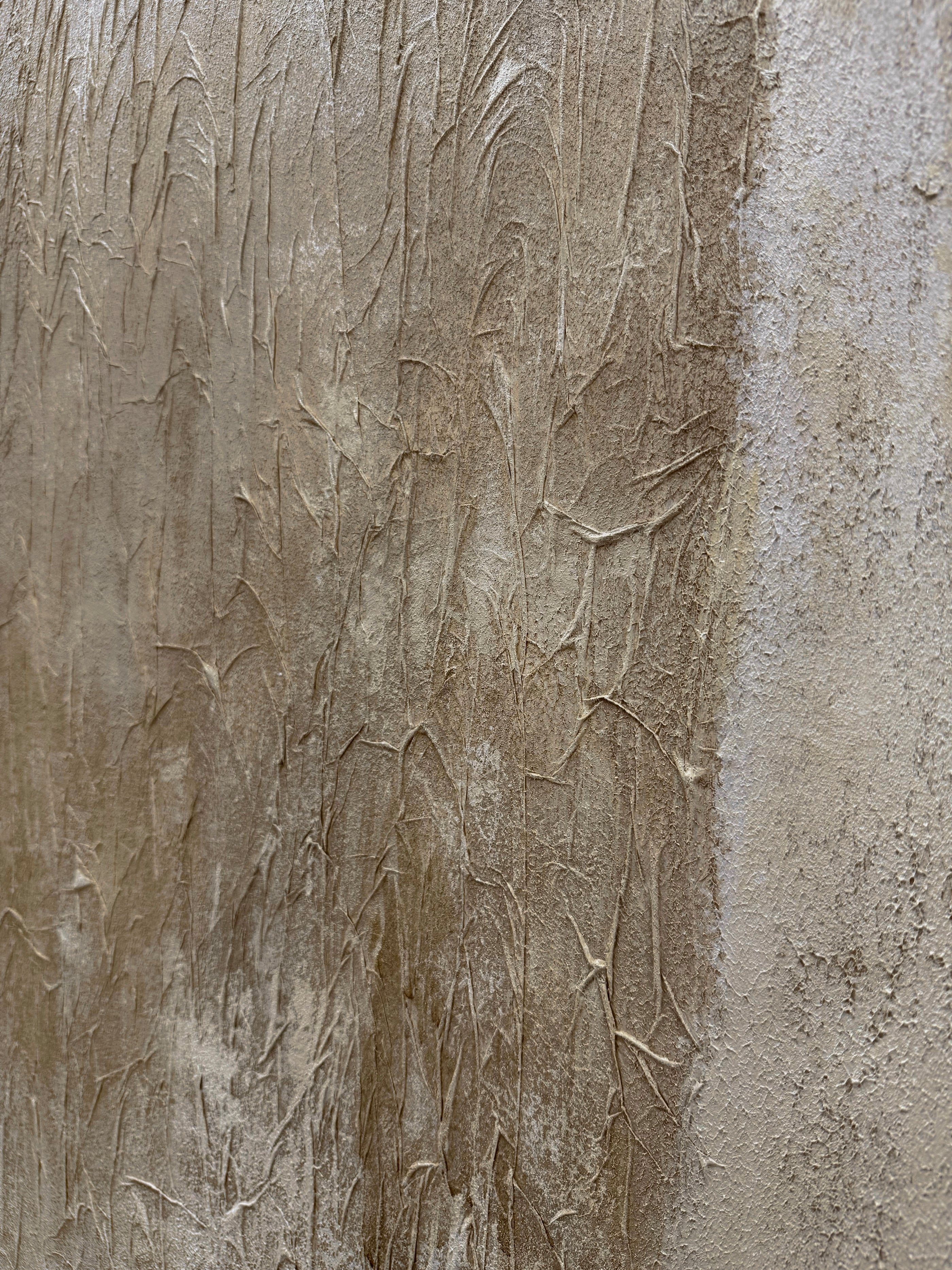 Wabi Sabi Beige Abstract Plaster Textured Japandi Minimalist Neutral Hand Painted Canvas Wall Art AURA729