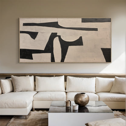 Quiet Interlock-Black & Beige Spatial Field-AURA109