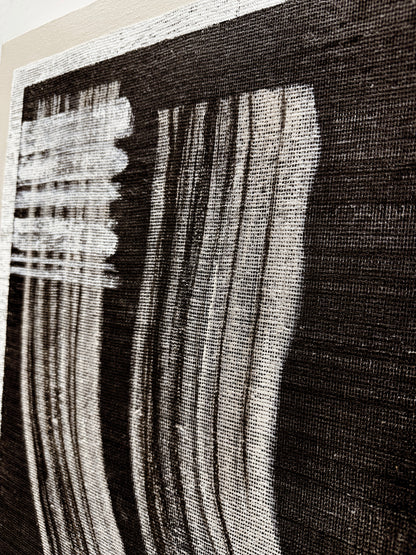 Wabi-Sabi Black Gray Abstract Textured Knife Stroke Wall Art Japandi Minimalist Luxe Tactile Canvas Artwork AURA730