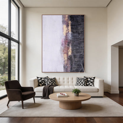 Abstract Black Gray Wall Art for Modern Home Decor AURA262