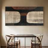 Geometric Earth Tone Abstract Wall Art-AURA056