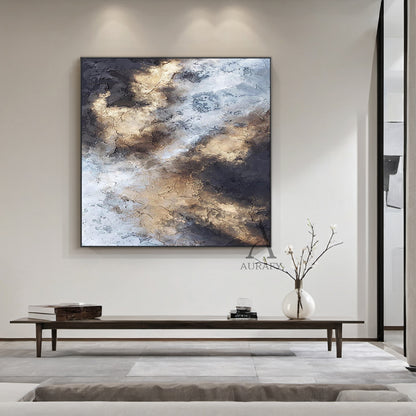 Modern Black General Abstract Wall Art for Living Room Decor AURA246