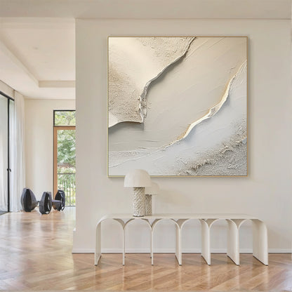 Abstract Earth Texture Wall Art-Soft Sand Tones-AURA010