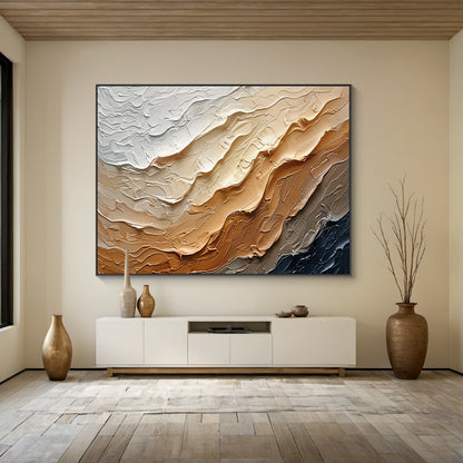 Earthflow Tide-Brown Wave Texture Field-AURA155