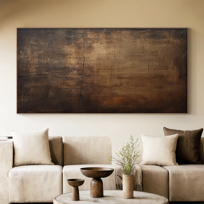 Minimalist Colorfield Wall Art-Bronze & Umber Gradient-AURA013