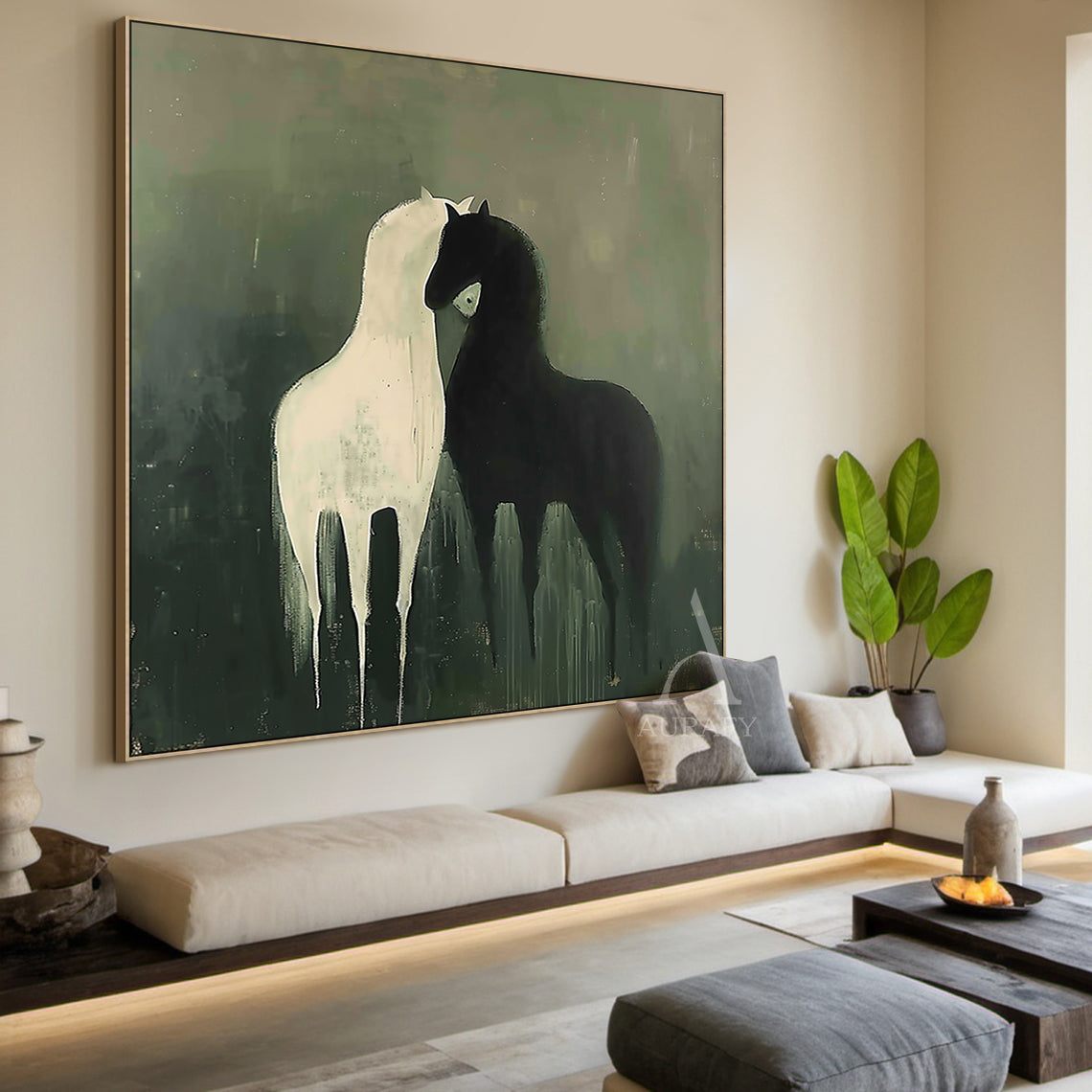Modern Green Animal Figurine Decor for Home Living Areas AURA336