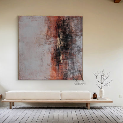 Vibrant Red Abstract Wall Art for Modern Home Office Decor AURA235