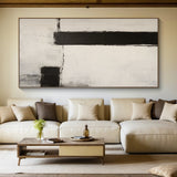 Silence Geometry-Ivory & Charcoal Minimal Abstraction-AURA112