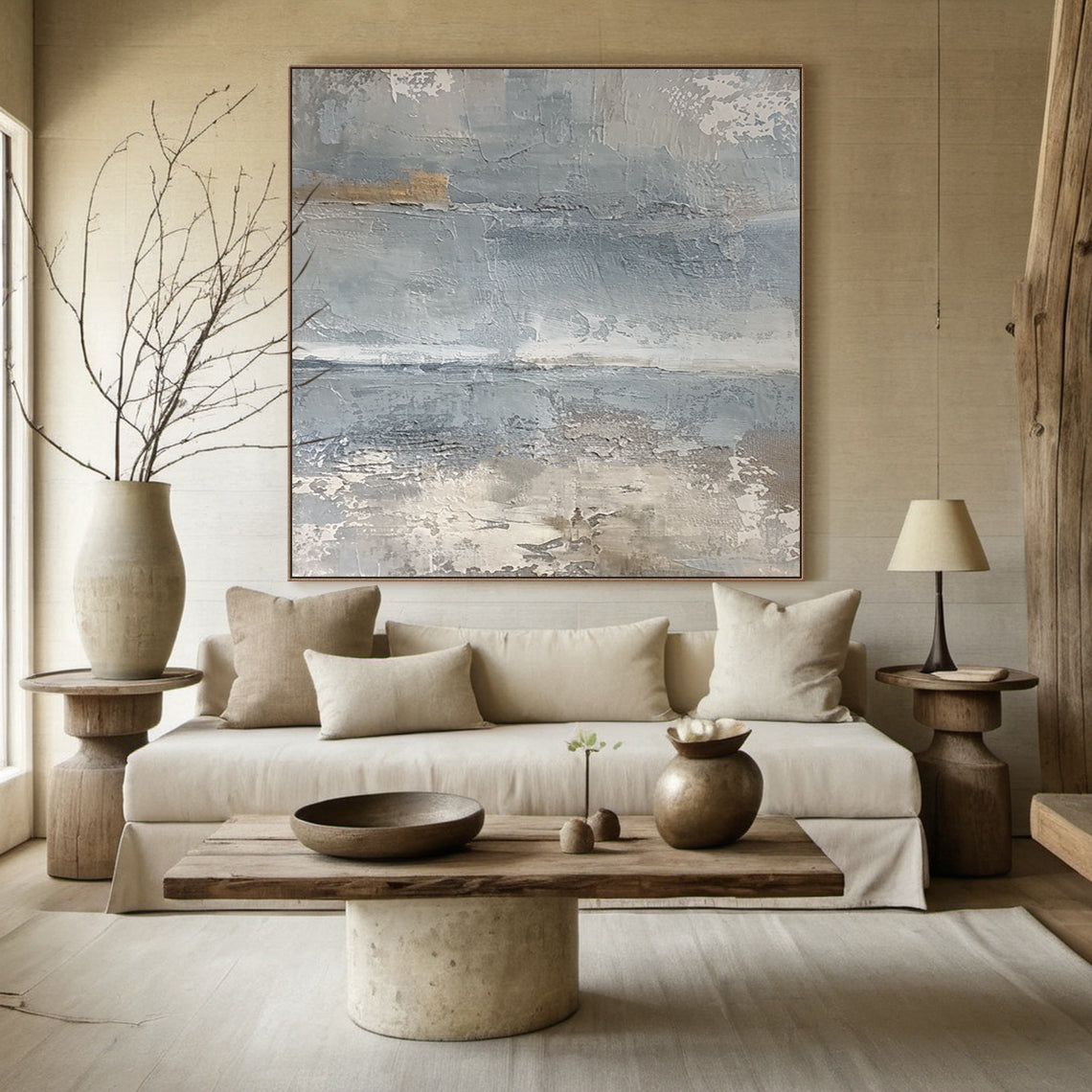 Silent Horizon-Blue Abstract Field-AURA132