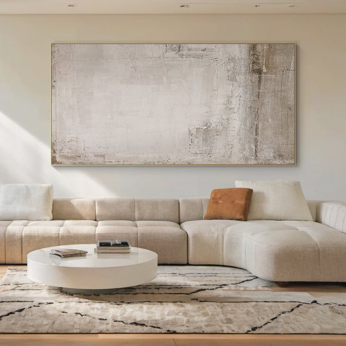 Quiet Patina-Beige & Brown Wabi-Sabi Art-AURA072